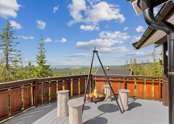 Cozy And Comfortable In The Center Of With A Large Terrace Hébergement de vacances Sjusjøen